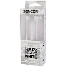Sencor SEP 172 mikrofonos fehér fülhallgató Sencor SEP 172 mikrofonos fehér fülhallgató