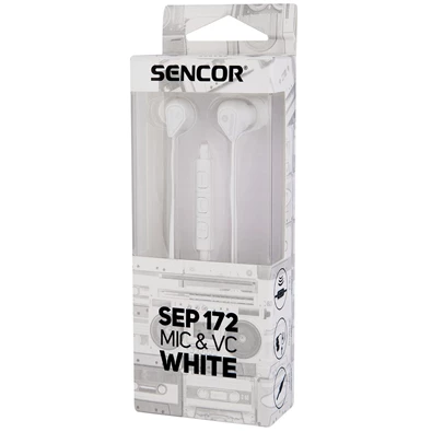 Sencor SEP 172 mikrofonos fehér fülhallgató Sencor SEP 172 mikrofonos fehér fülhallgató