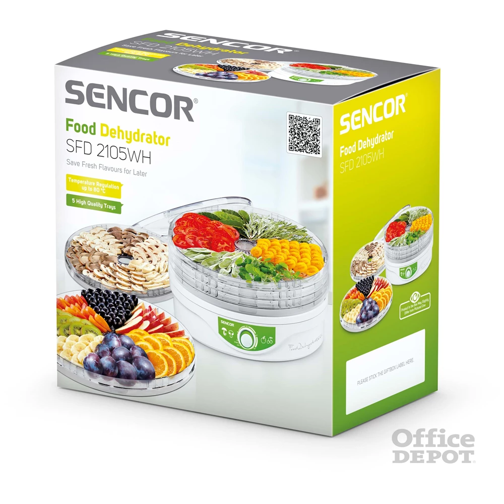 Sencor SFD 2105WH fehér-zöld gyümölcsaszaló