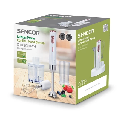 Sencor SHB 9000WH 3in1 fehér akkumulátoros botmixer Sencor SHB 9000WH 3in1 fehér akkumulátoros botmixer