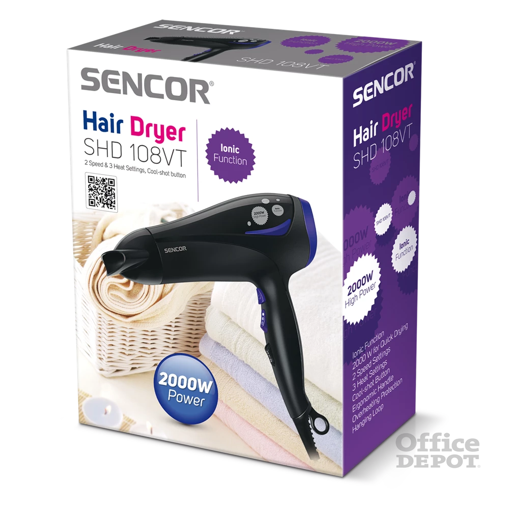 Sencor SHD 108VT diffúzoros hajszárító