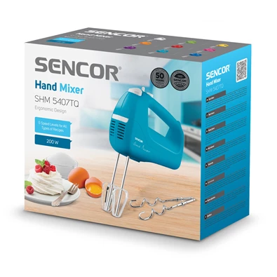 Sencor SHM 5407TQ türkiz kézi mixer Sencor SHM 5407TQ türkiz kézi mixer