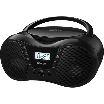 Sencor SPT 2300 BK FM/CD/MP3/USB/Bluetooth boombox
