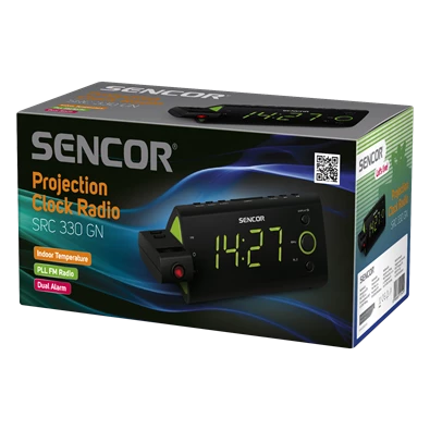 Sencor SRC 330 GN zöld rádiós ébresztőóra Sencor SRC 330 GN zöld rádiós ébresztőóra