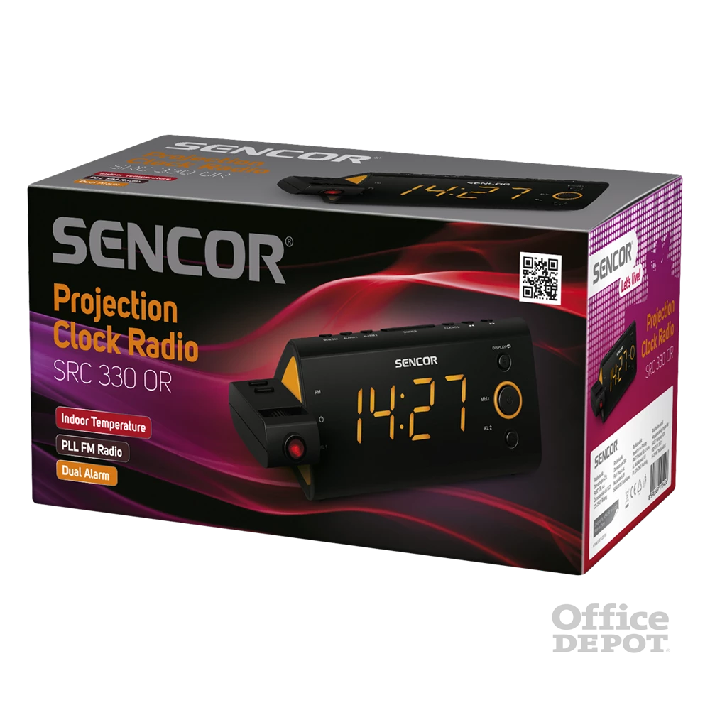 Sencor SRC 330 OR narancs rádiós ébresztőóra