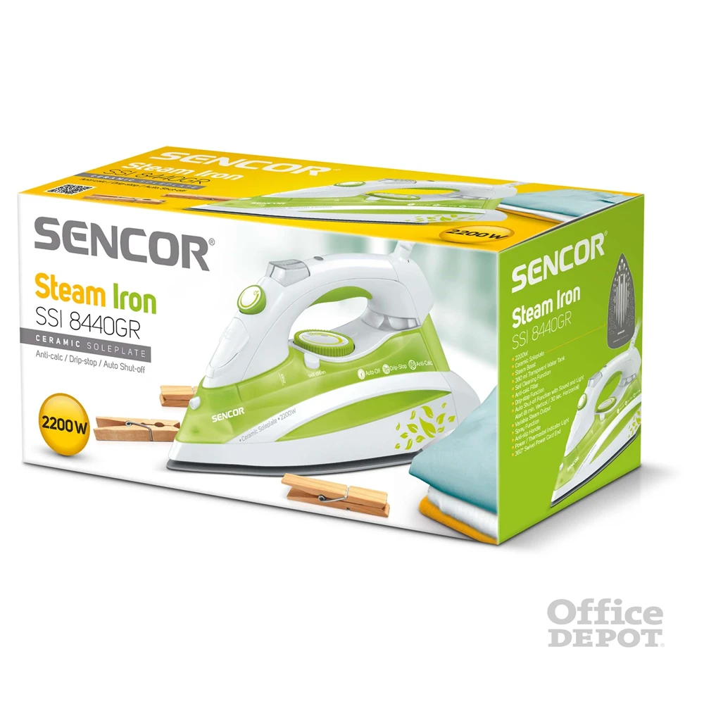 Sencor SSI 8440GR zöld-fehér gőzölős vasaló
