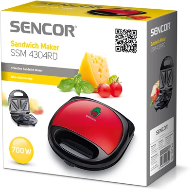 Sencor SSM 4304RD piros szendvicssütő Sencor SSM 4304RD piros szendvicssütő