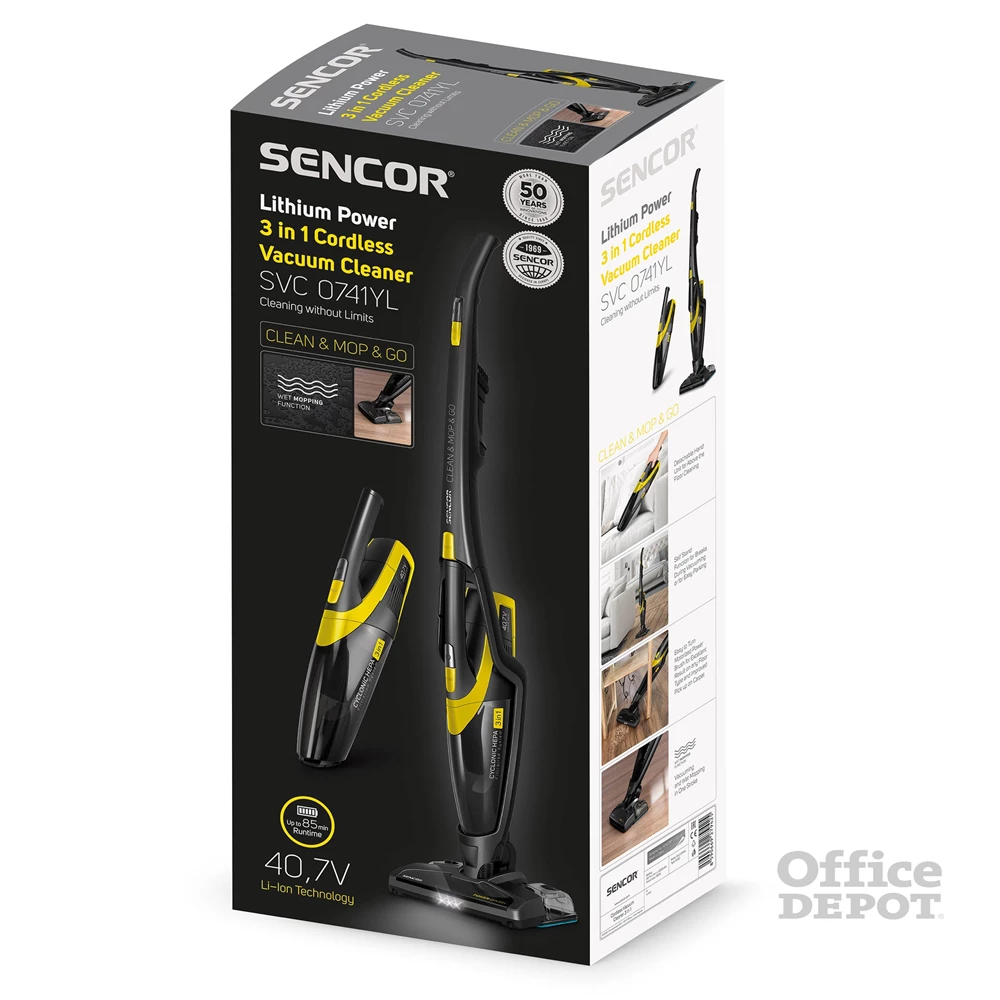Sencor SVC 0741YL-EUE3 3in1 álló porszívó