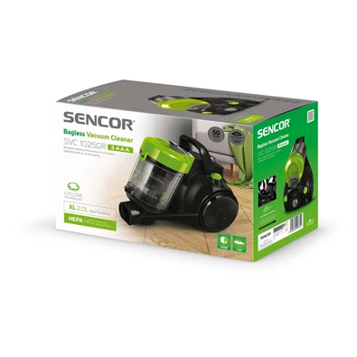 Sencor SVC 1025GR 3AAA fekete-zöld porzsák nélküli porszívó Sencor SVC 1025GR 3AAA fekete-zöld porzsák nélküli porszívó
