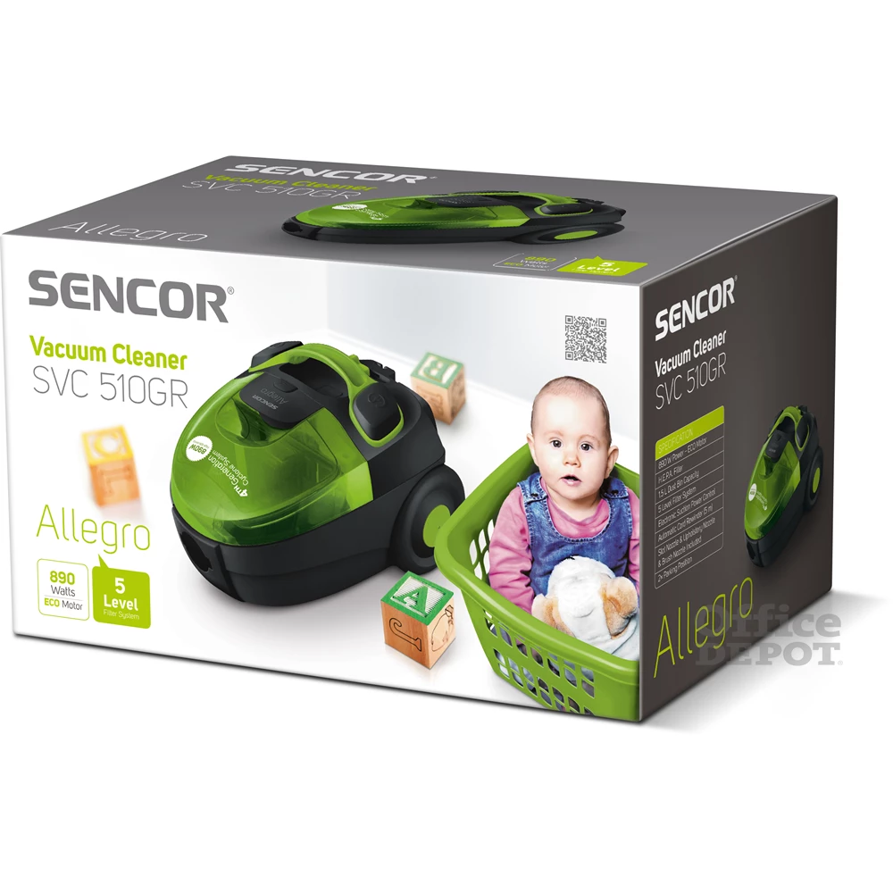 Sencor SVC 510GR-EUE2 porzsák nélküli porszívó