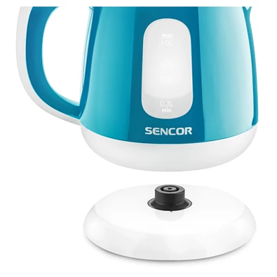 Sencor SWK 1017TQ 1L-es türkizkék-fehér vízforraló Sencor SWK 1017TQ 1L-es türkizkék-fehér vízforraló