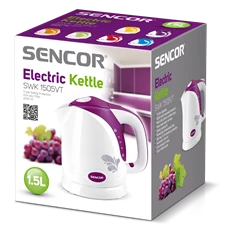 Sencor SWK 1505VT 1,5L-es fehér-lila vízforraló Sencor SWK 1505VT 1,5L-es fehér-lila vízforraló