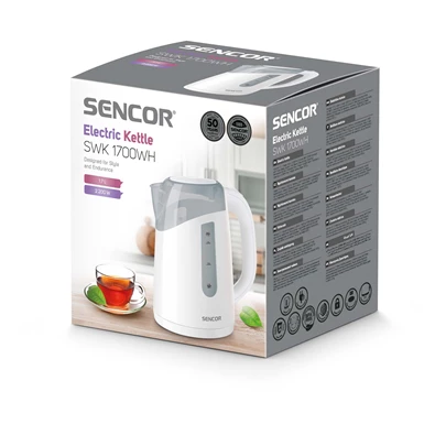 Sencor SWK 1700WH 1,7L-es fehér-szürke vízforraló Sencor SWK 1700WH 1,7L-es fehér-szürke vízforraló