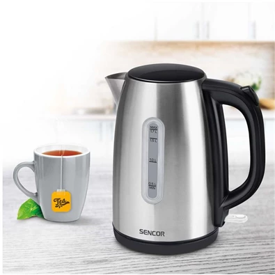 Sencor SWK 1720BK 1,7L-es fekete-inox vízforraló Sencor SWK 1720BK 1,7L-es fekete-inox vízforraló