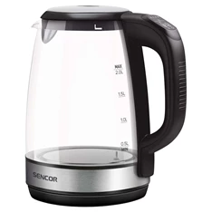 Sencor SWK 2090BK 2L-es inox-fekete üveg vízforraló Sencor SWK 2090BK 2L-es inox-fekete üveg vízforraló