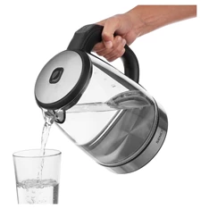 Sencor SWK 2090BK 2L-es inox-fekete üveg vízforraló Sencor SWK 2090BK 2L-es inox-fekete üveg vízforraló