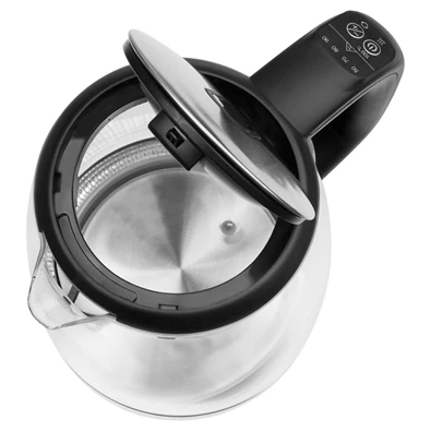 Sencor SWK 2090BK 2L-es inox-fekete üveg vízforraló Sencor SWK 2090BK 2L-es inox-fekete üveg vízforraló