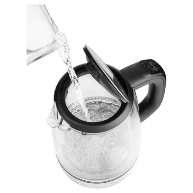 Sencor SWK 2090BK 2L-es inox-fekete üveg vízforraló Sencor SWK 2090BK 2L-es inox-fekete üveg vízforraló