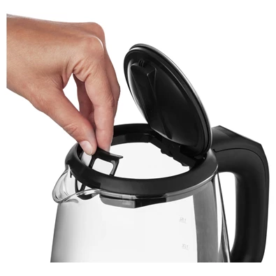 Sencor SWK 2090BK 2L-es inox-fekete üveg vízforraló Sencor SWK 2090BK 2L-es inox-fekete üveg vízforraló