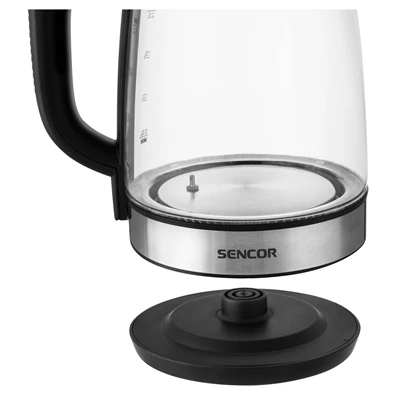 Sencor SWK 2090BK 2L-es inox-fekete üveg vízforraló Sencor SWK 2090BK 2L-es inox-fekete üveg vízforraló