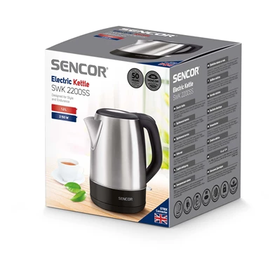 Sencor SWK 2200SS 1,2L-esinox-fekete vízforraló Sencor SWK 2200SS 1,2L-esinox-fekete vízforraló