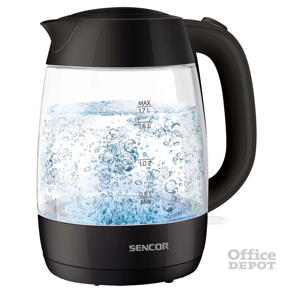 Sencor SWK 7301BK 1,7l üveg fekete vízforraló