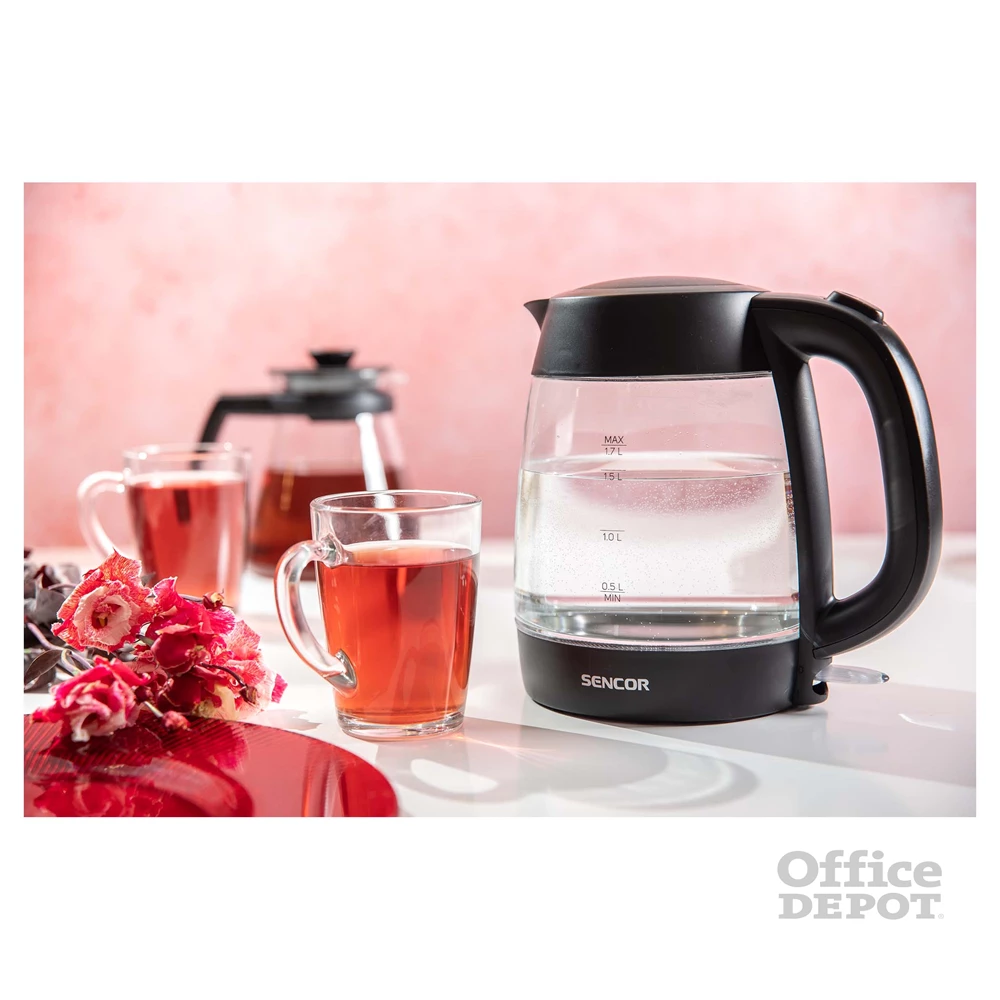 Sencor SWK 7301BK 1,7l üveg fekete vízforraló