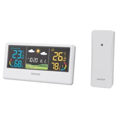 Sencor SWS 4100 W színes kijelzős fehér időjárás állomás Sencor SWS 4100 W színes kijelzős fehér időjárás állomás