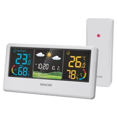 Sencor SWS 4100 W színes kijelzős fehér időjárás állomás Sencor SWS 4100 W színes kijelzős fehér időjárás állomás