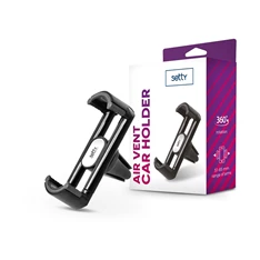 Setty TF-0055 univerzális szellőzőrácsba illeszthető fekete autós telefon tartó Setty TF-0055 univerzális szellőzőrácsba illeszthető fekete autós telefon tartó