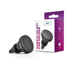 Setty TF-0060 univerzális szellőzőrácsba illeszthető mágneses fekete autós telefon tartó Setty TF-0060 univerzális szellőzőrácsba illeszthető mágneses fekete autós telefon tartó