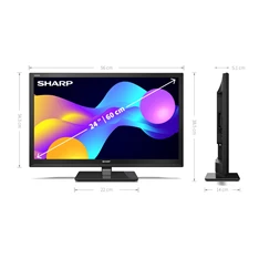 Sharp 24" 24EE3E HD Ready Smart LED TV (Újracsomagolt) Sharp 24" 24EE3E HD Ready Smart LED TV (Újracsomagolt)