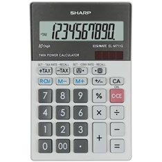 Sharp ELM711PGGY napelemes asztali számológép Sharp ELM711PGGY napelemes asztali számológép