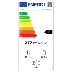 Sharp SJ-BB04DTXWF-EU alulfagyasztós hűtőszekrény Sharp SJ-BB04DTXWF-EU alulfagyasztós hűtőszekrény