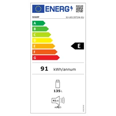 Sharp SJ-UE135T2W-EU egyajtós hűtőszekrény Sharp SJ-UE135T2W-EU egyajtós hűtőszekrény