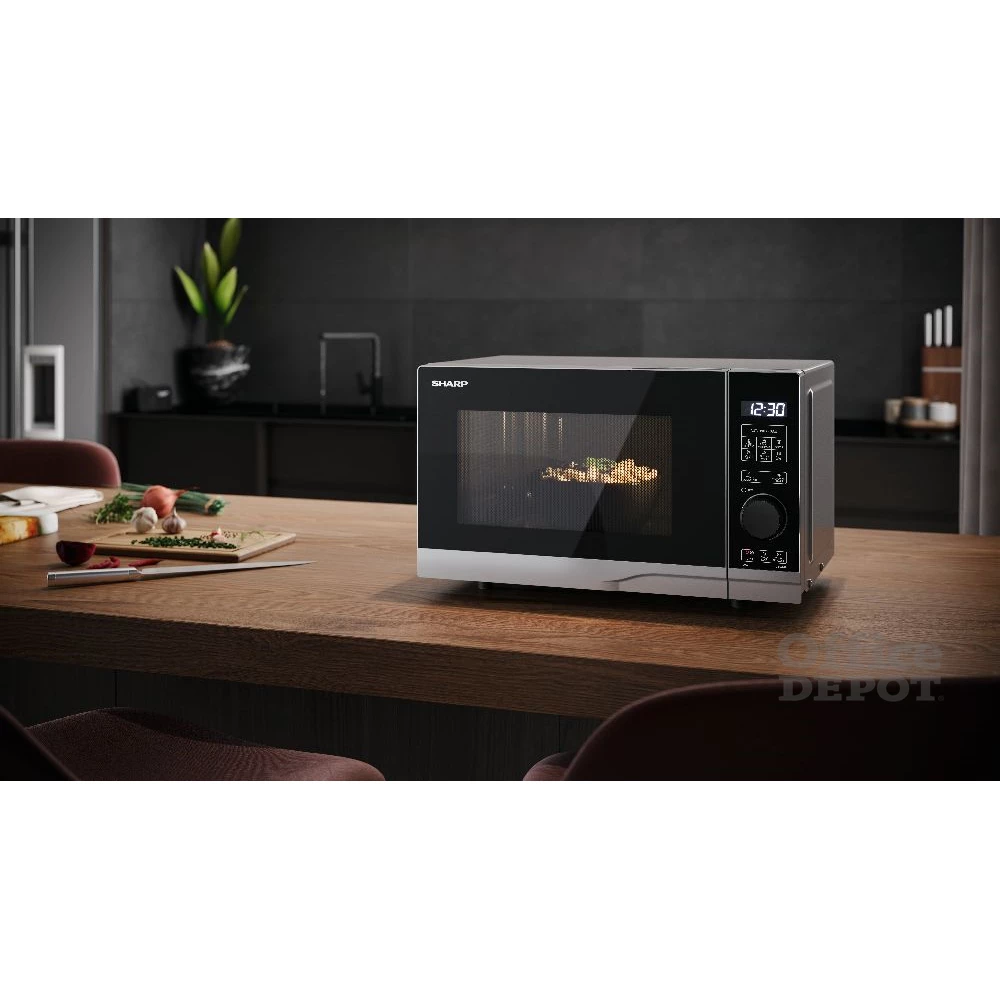 Sharp YC-PS204AE-S 700W 20L ezüst mikrohullámú sütő