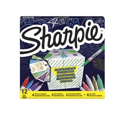 Sharpie 12db-os vegyes színű permanent marker készlet + ajándékkártya