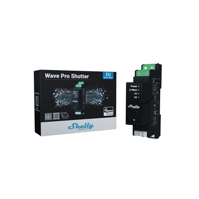 Shelly QUBINOPROSHUT Z-Wave 16A redőnyvezérlő okosrelé fogyasztásmérővel Shelly QUBINOPROSHUT Z-Wave 16A redőnyvezérlő okosrelé fogyasztásmérővel