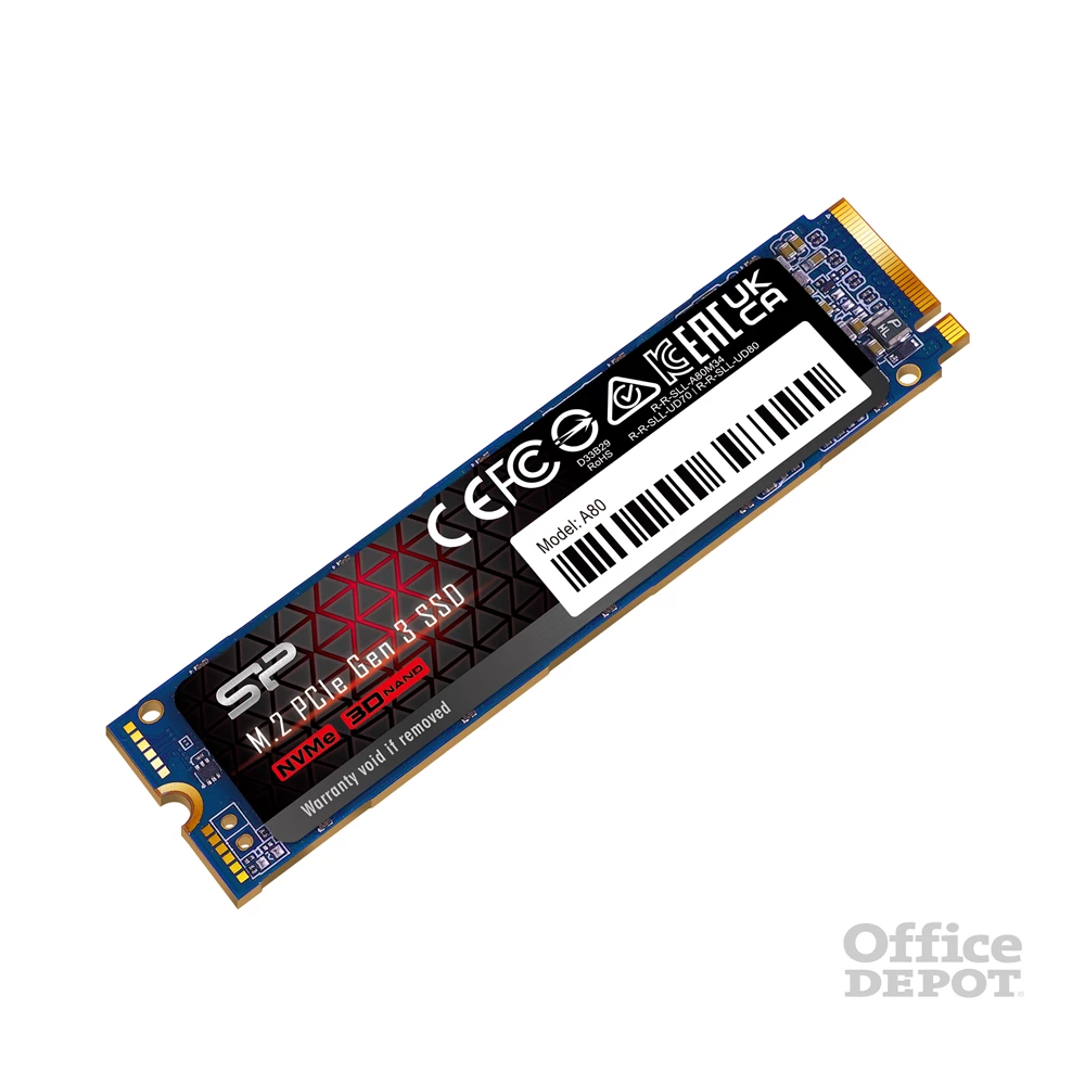 Silicon Power 1TB M.2 2280 PCIe Gen 3x4 NVMe A80 (SP001TBP34A80M28) SSD