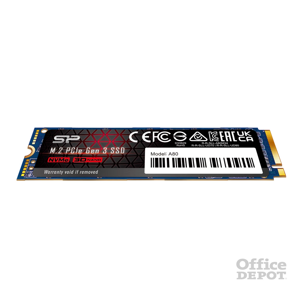 Silicon Power 1TB M.2 2280 PCIe Gen 3x4 NVMe A80 (SP001TBP34A80M28) SSD