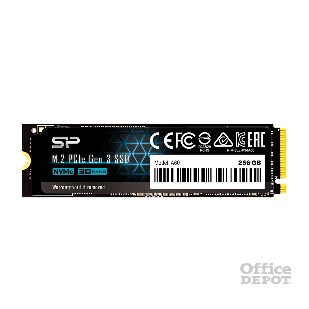Silicon Power A60 256GB M.2 PCIe Gen 3x4 SSD