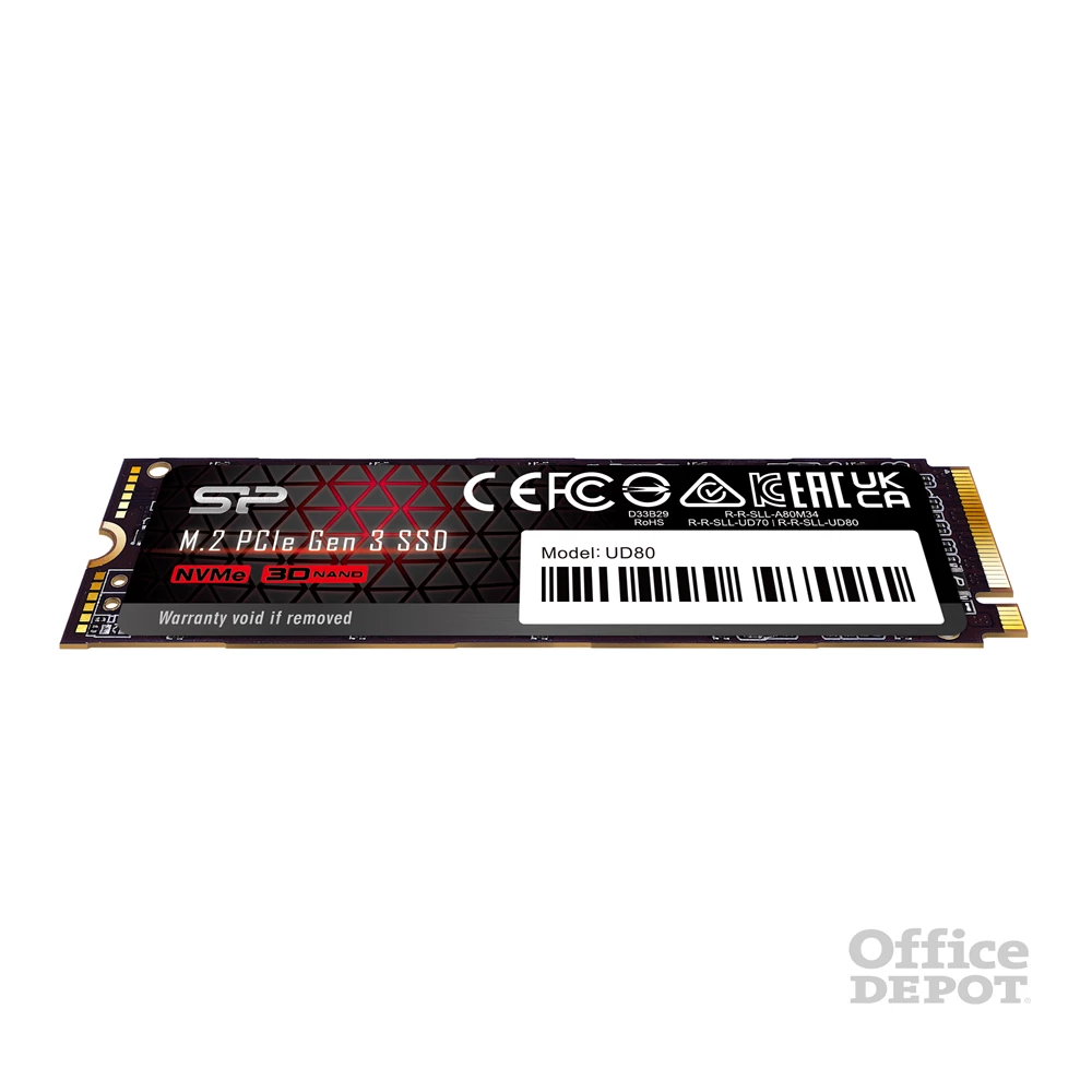 Silicon Power 500GB M.2 2280 PCIe Gen 3x4 NVMe UD80 (SP500GBP34UD8005) SSD