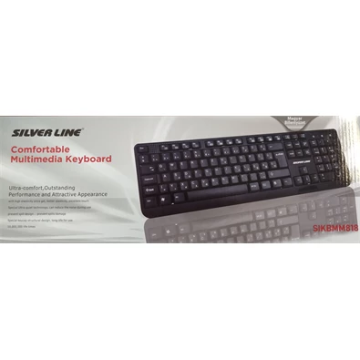 Silverline MM-KB818 HUN USB fekete multimédiás billentyűzet Silverline MM-KB818 HUN USB fekete multimédiás billentyűzet