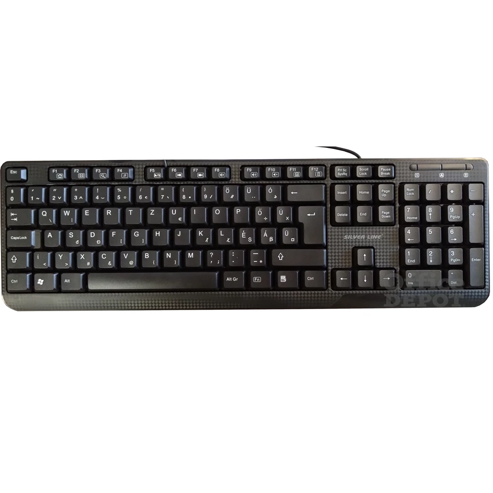 Silverline MM-KB818 HUN USB fekete multimédiás billentyűzet