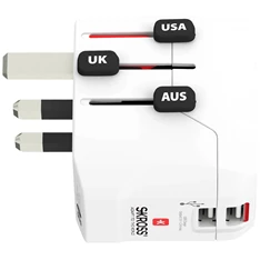 Skross PROLIGHTUSB-2A utazó adapter Skross PROLIGHTUSB-2A utazó adapter
