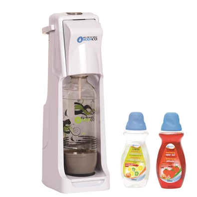 Sodaco B100F Basic fehér szódagép + 3 db szörp