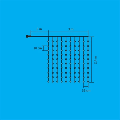 Somogyi MLF 240 240 LED/3x2,4 m/10 füzér/RGB/SMART micro LED-es karácsonyi fényfüggöny
