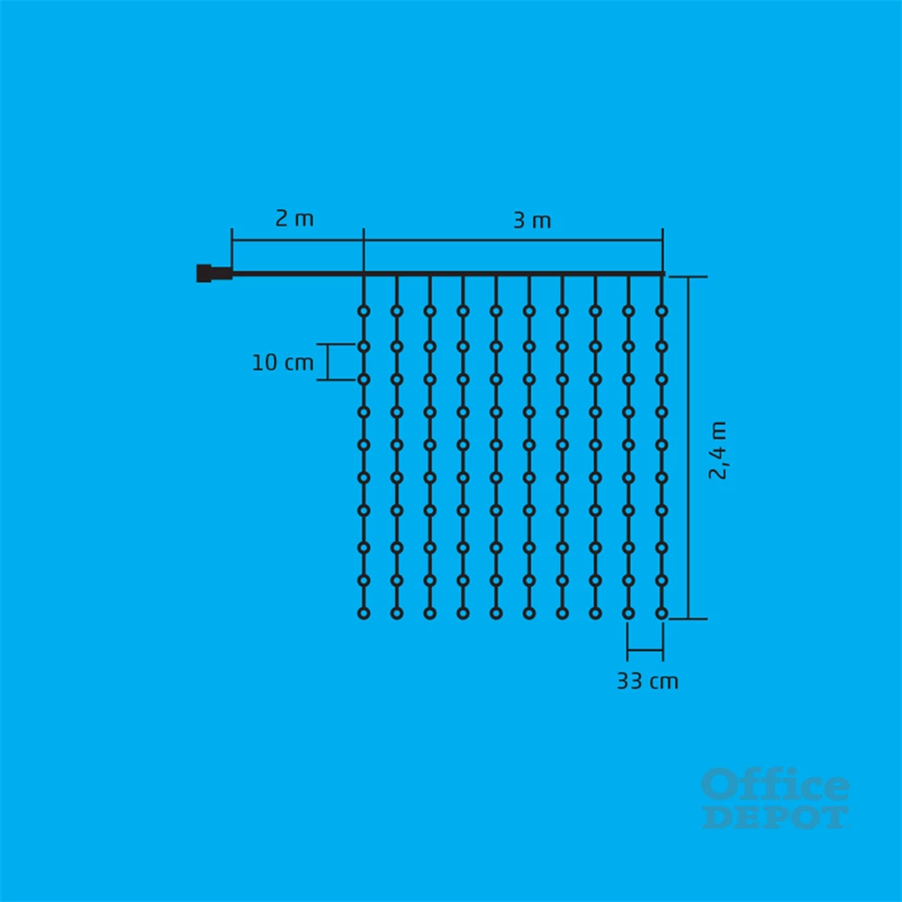 Somogyi MLF 240 240 LED/3x2,4 m/10 füzér/RGB/SMART micro LED-es karácsonyi fényfüggöny