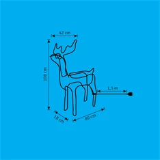 Somogyi ROPE 1 85x98,5 cm rope-light világító szarvas