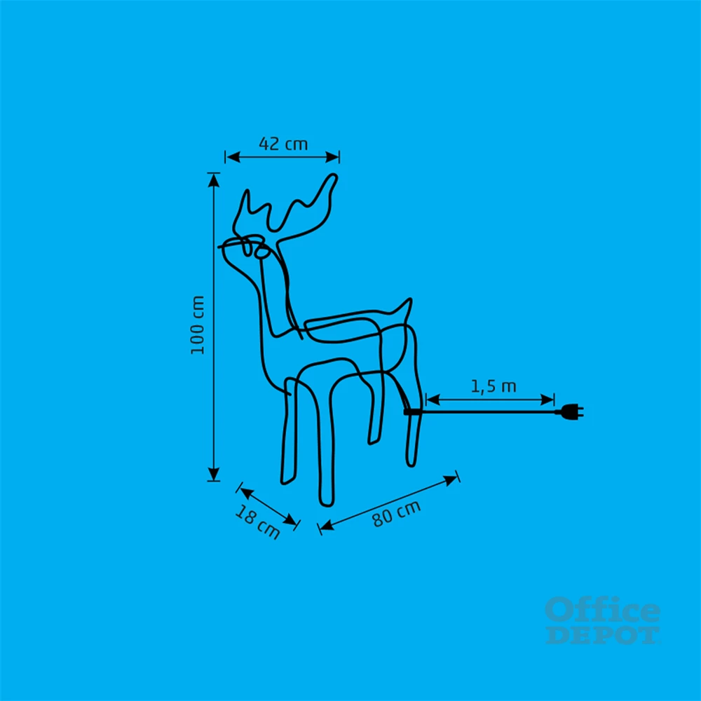 Somogyi ROPE 1 85x98,5 cm rope-light világító szarvas